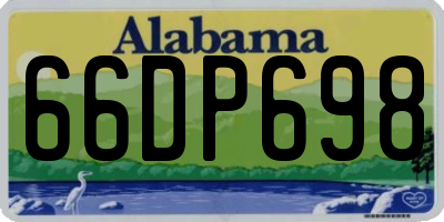AL license plate 66DP698