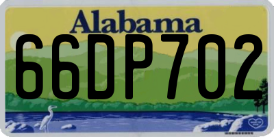 AL license plate 66DP702