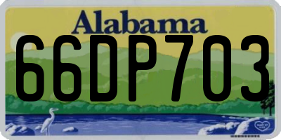 AL license plate 66DP703