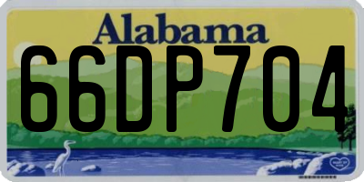 AL license plate 66DP704