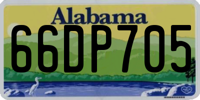 AL license plate 66DP705