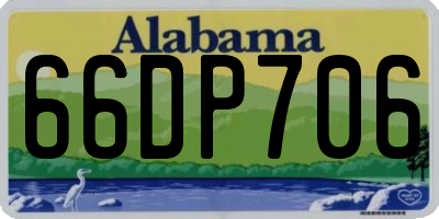 AL license plate 66DP706