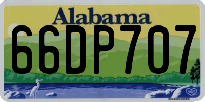 AL license plate 66DP707