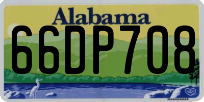 AL license plate 66DP708