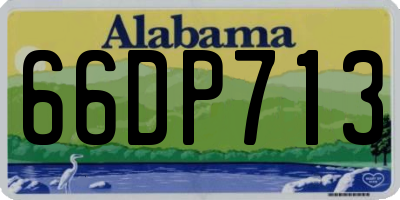 AL license plate 66DP713