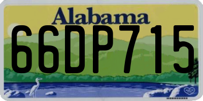 AL license plate 66DP715
