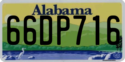 AL license plate 66DP716