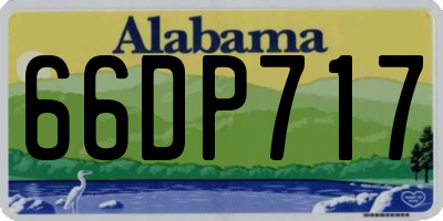AL license plate 66DP717