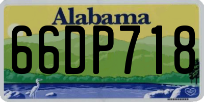 AL license plate 66DP718