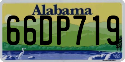 AL license plate 66DP719