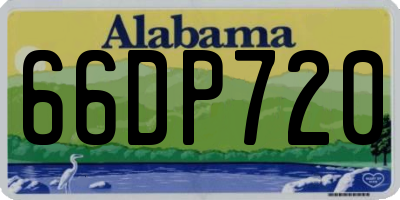 AL license plate 66DP720
