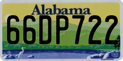 AL license plate 66DP722
