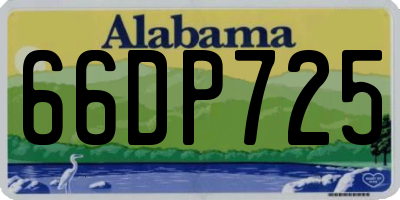 AL license plate 66DP725