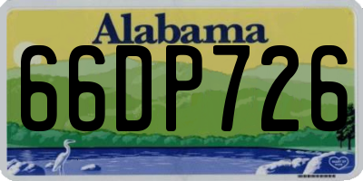 AL license plate 66DP726