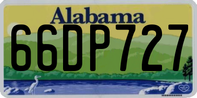 AL license plate 66DP727
