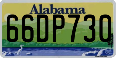 AL license plate 66DP730