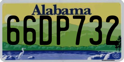 AL license plate 66DP732
