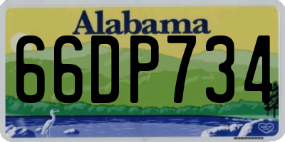 AL license plate 66DP734