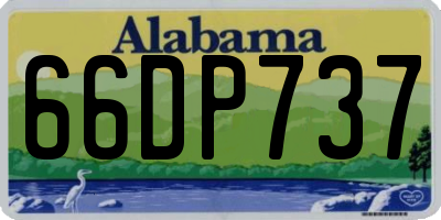 AL license plate 66DP737
