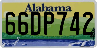AL license plate 66DP742