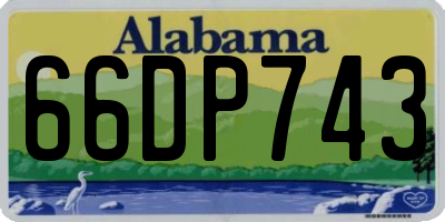 AL license plate 66DP743