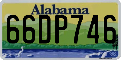 AL license plate 66DP746