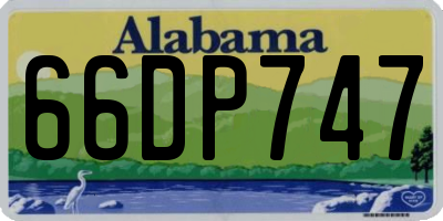 AL license plate 66DP747