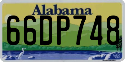 AL license plate 66DP748