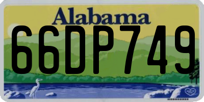AL license plate 66DP749