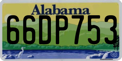 AL license plate 66DP753