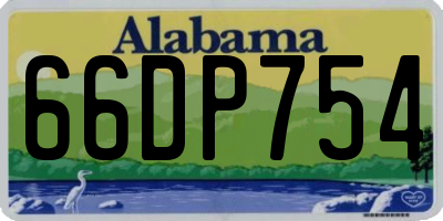 AL license plate 66DP754