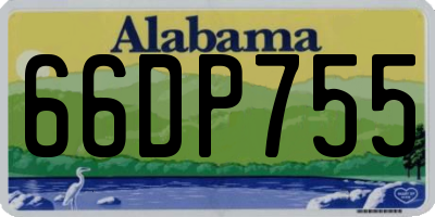 AL license plate 66DP755