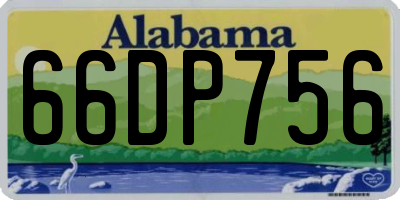 AL license plate 66DP756