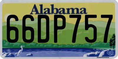 AL license plate 66DP757