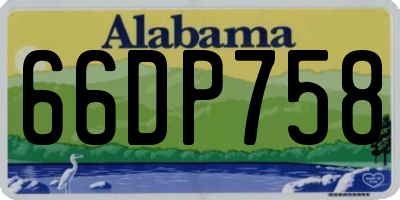AL license plate 66DP758