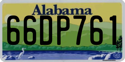 AL license plate 66DP761