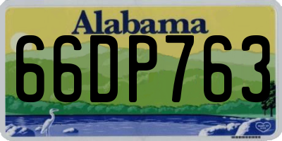 AL license plate 66DP763