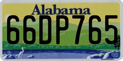 AL license plate 66DP765