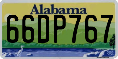 AL license plate 66DP767