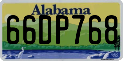 AL license plate 66DP768