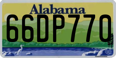 AL license plate 66DP770
