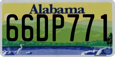AL license plate 66DP771