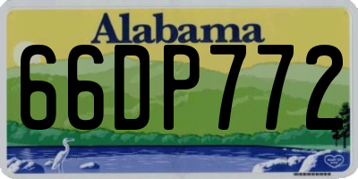 AL license plate 66DP772