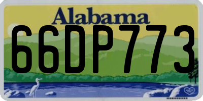 AL license plate 66DP773