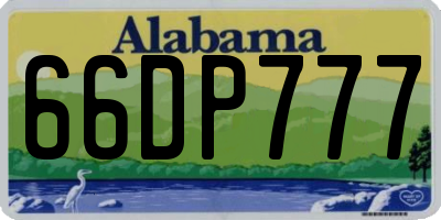 AL license plate 66DP777