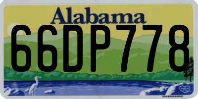 AL license plate 66DP778