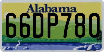 AL license plate 66DP780