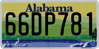 AL license plate 66DP781