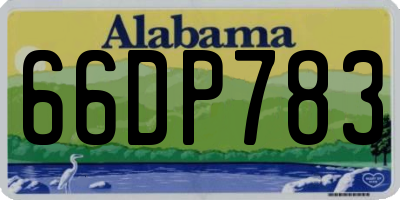 AL license plate 66DP783
