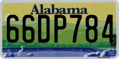 AL license plate 66DP784